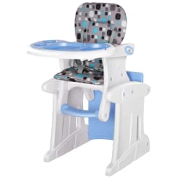 image-3-in-1 Convertible Baby High Chair Booster Seat w/ Removable Tray Blue