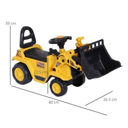 image-Ride-On Bulldozer Toddler Scooter Storage Cart Construction Truck