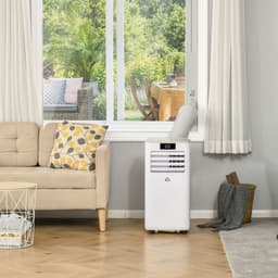 image-7000 BTU Mobile Air Conditioner Indoor Portable AC Unit w/ RC, White HOMCOM