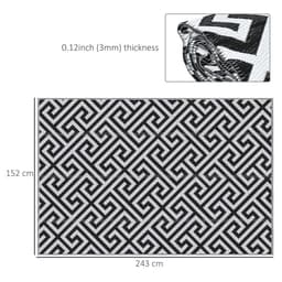 image-121x182cm Reversible Outdoor Rug Portable Plastic Straw RV Outsunny