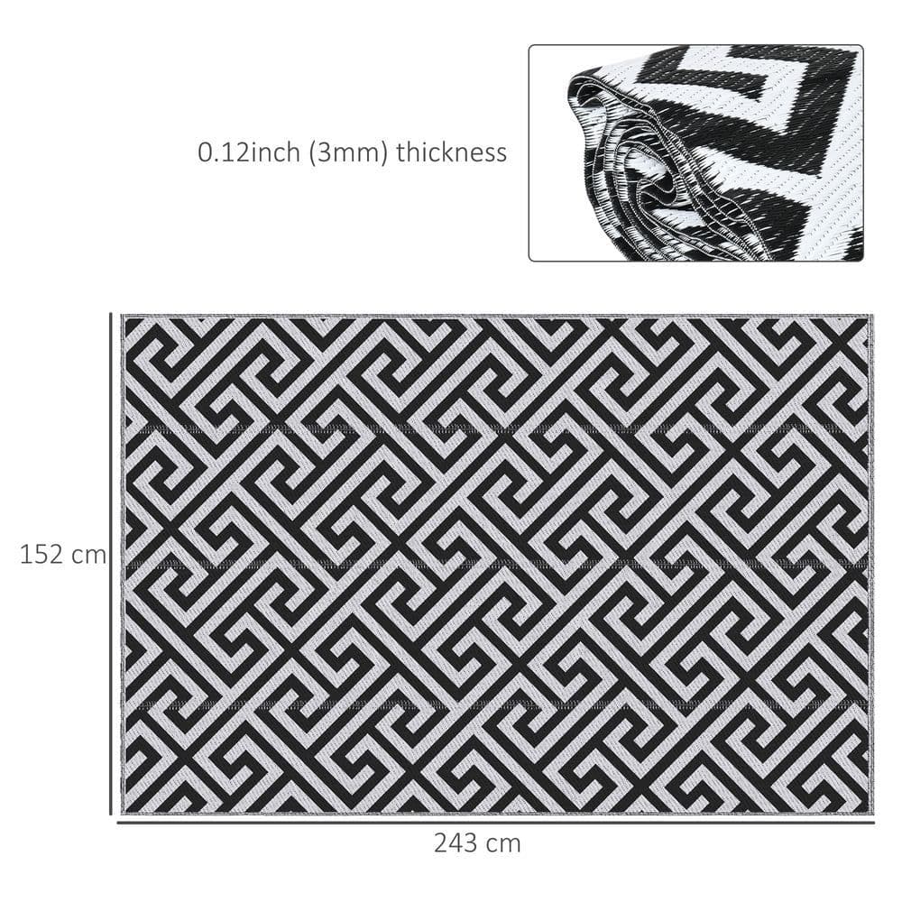 image-121x182cm Reversible Outdoor Rug Portable Plastic Straw RV Outsunny