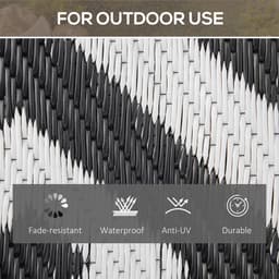 image-121x182cm Reversible Outdoor Rug Portable Plastic Straw RV Outsunny
