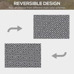 image-121x182cm Reversible Outdoor Rug Portable Plastic Straw RV Outsunny