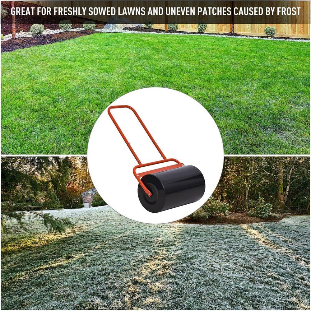 image-Combination Push/Tow Lawn Roller Filled w/ 38L Sand or Water Garden Outsunny
