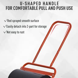 image-Combination Push/Tow Lawn Roller Filled w/ 38L Sand or Water Garden Outsunny