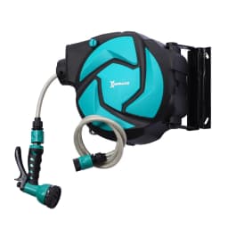 image-10M Water Hose Reel Compact Garden Car Locking Auto Retract Spray Durhand