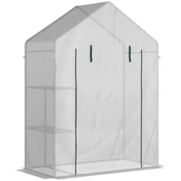 image-Greenhouse for Outdoor, Portable Gardening Plant Grow House w/ Shelf Outsunny