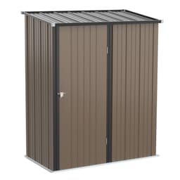image-Outdoor Storage Shed Steel Garden Shed w/ Lockable Door for Backyard Outsunny