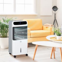 image-Mobile Air Cooler, Evaporative Anion Ice Cooling Fan Humidifier Unit HOMCOM