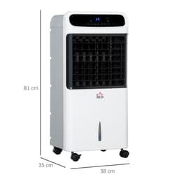 image-Mobile Air Cooler, Evaporative Anion Ice Cooling Fan Humidifier Unit HOMCOM