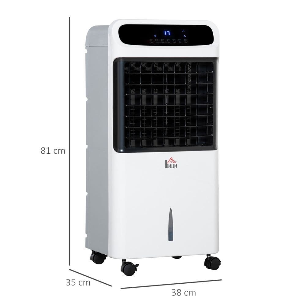image-Mobile Air Cooler, Evaporative Anion Ice Cooling Fan Humidifier Unit HOMCOM