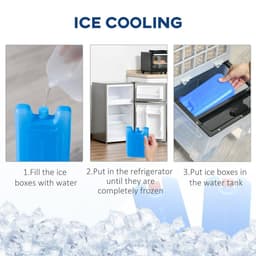 image-Mobile Air Cooler, Evaporative Anion Ice Cooling Fan Humidifier Unit HOMCOM