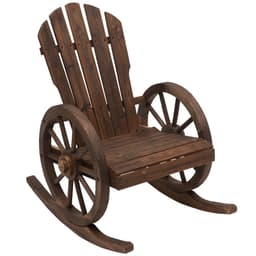 image-Adirondack Rocking Chair Porch Poolside Garden Lounging Outsunny