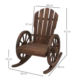 image-Adirondack Rocking Chair Porch Poolside Garden Lounging Outsunny