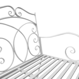 image-2-seat Rocking Chair Patio Bench Armrest Metal Outdoor Park Decorative Antique