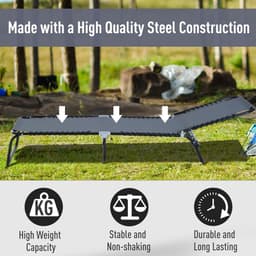 image-Foldable Sun Lounger Deck Beach Reclining Seat Bed Garden Chair Outsunny