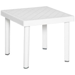 image-Garden End Table Outdoor Square Accent Coffee Table for Drink Snack Outsunny