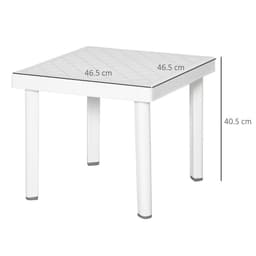 image-Garden End Table Outdoor Square Accent Coffee Table for Drink Snack Outsunny