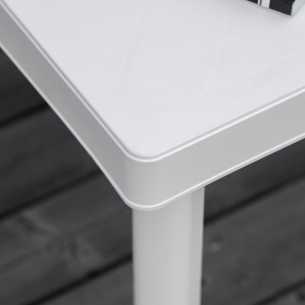 image-Garden End Table Outdoor Square Accent Coffee Table for Drink Snack Outsunny