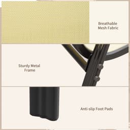 image-Set of 4 Garden Dining Chair Set Outdoor w/ High Back Armrest Beige Outsunny