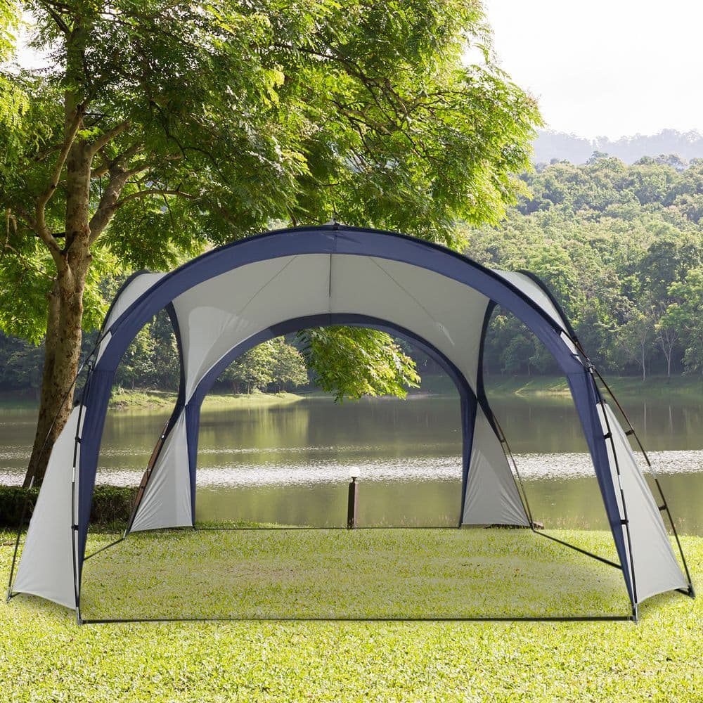 image-Outdoor Gazebo Event Dome Shelter Party Tent for Garden Outsunny