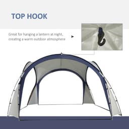 image-Outdoor Gazebo Event Dome Shelter Party Tent for Garden Outsunny