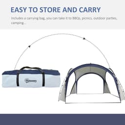 image-Outdoor Gazebo Event Dome Shelter Party Tent for Garden Outsunny