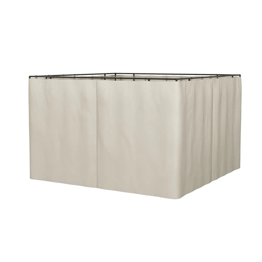 image-4 Pack Gazebo Replacement Sidewalls Privacy Panel for 3 x 4m Gazebo Outsunny