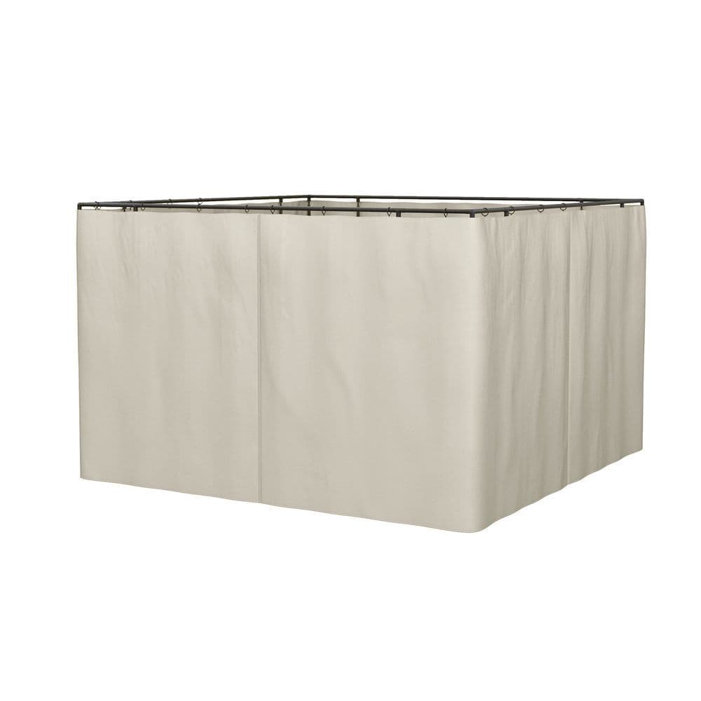 image-4 Pack Gazebo Replacement Sidewalls Privacy Panel for 3 x 4m Gazebo Outsunny