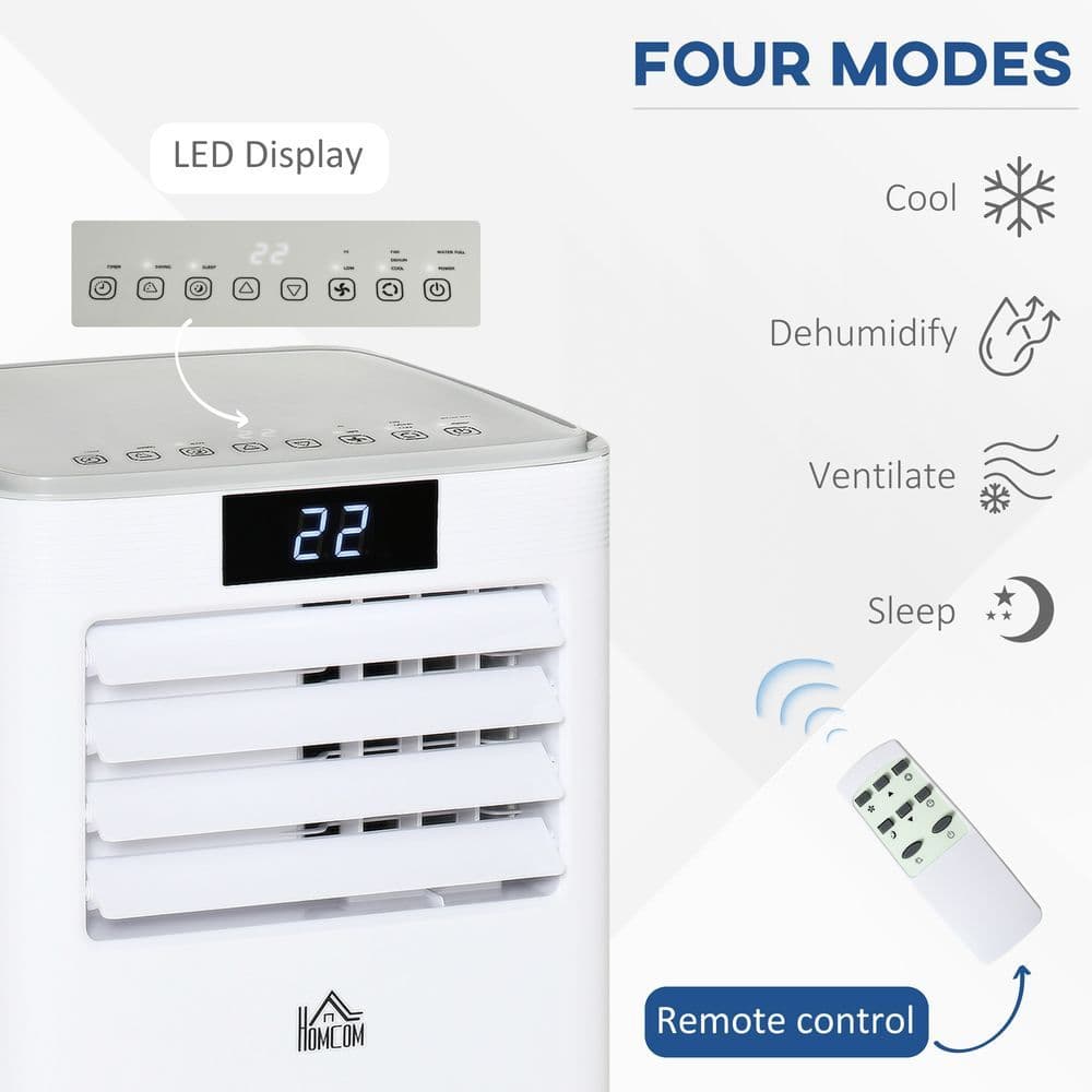 image-10000 BTU Mobile Air Conditioner Indoor Portable AC Unit w/ RC, White