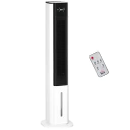 image-Quiet Air Cooler, Humidifier Evaporative Ice Cooling Fan Bedroom, White