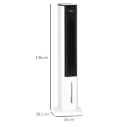 image-Quiet Air Cooler, Humidifier Evaporative Ice Cooling Fan Bedroom, White