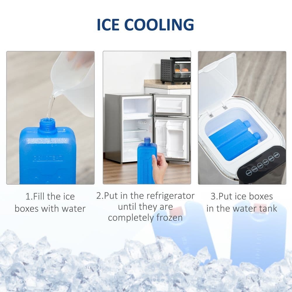 image-Quiet Air Cooler, Humidifier Evaporative Ice Cooling Fan Bedroom, White