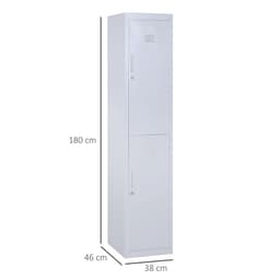 image-1.8m Locker Office Cabinet Storage Cold Rolled Steel Storage Shelves Vinsetto
