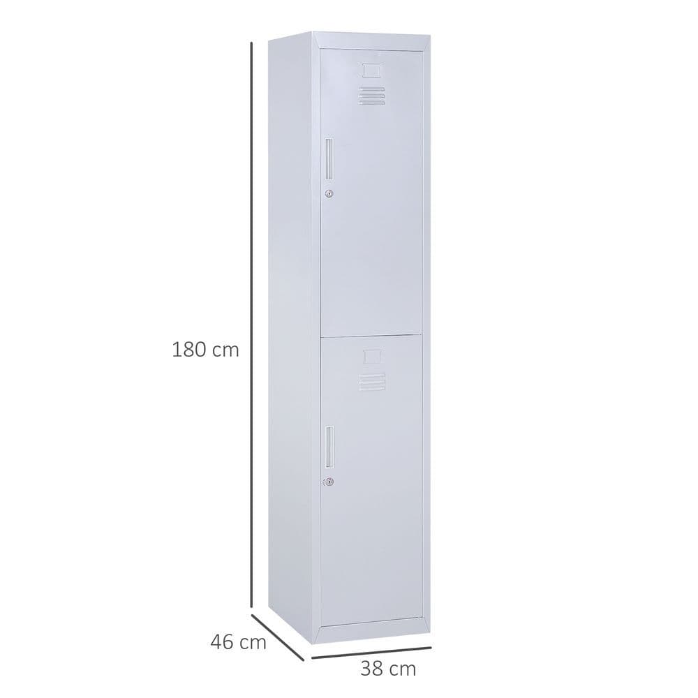image-1.8m Locker Office Cabinet Storage Cold Rolled Steel Storage Shelves Vinsetto