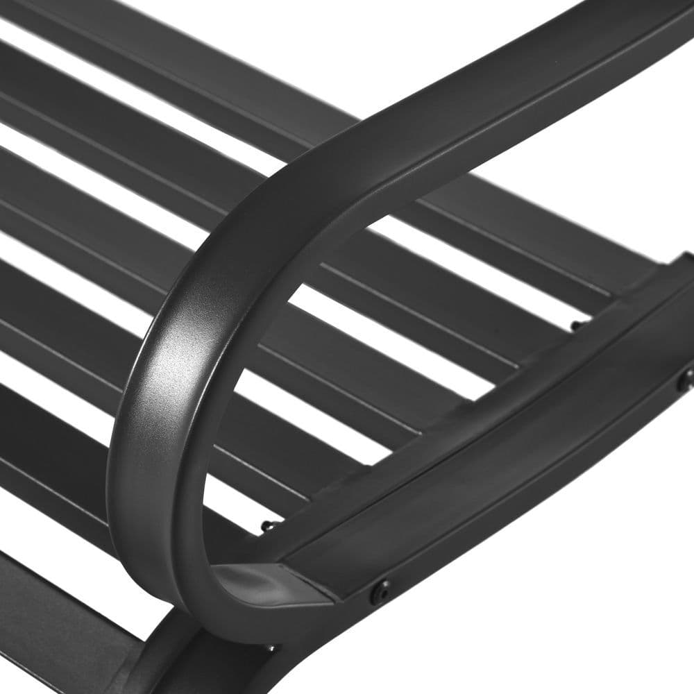 image-2 Seater Bench Garden Furniture Outdoor Metal Loveseat Seat