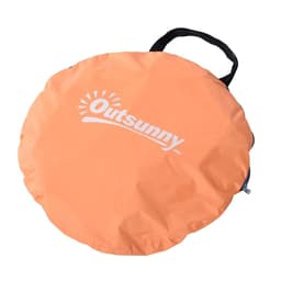 image-Beach Tent Instant Camping Pop up Tent Sun Shade Shelter, Orange Outsunny