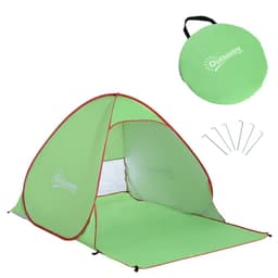 image-Beach Tent Instant Camping Pop up Tent Sun Shade Shelter, Green Outsunny
