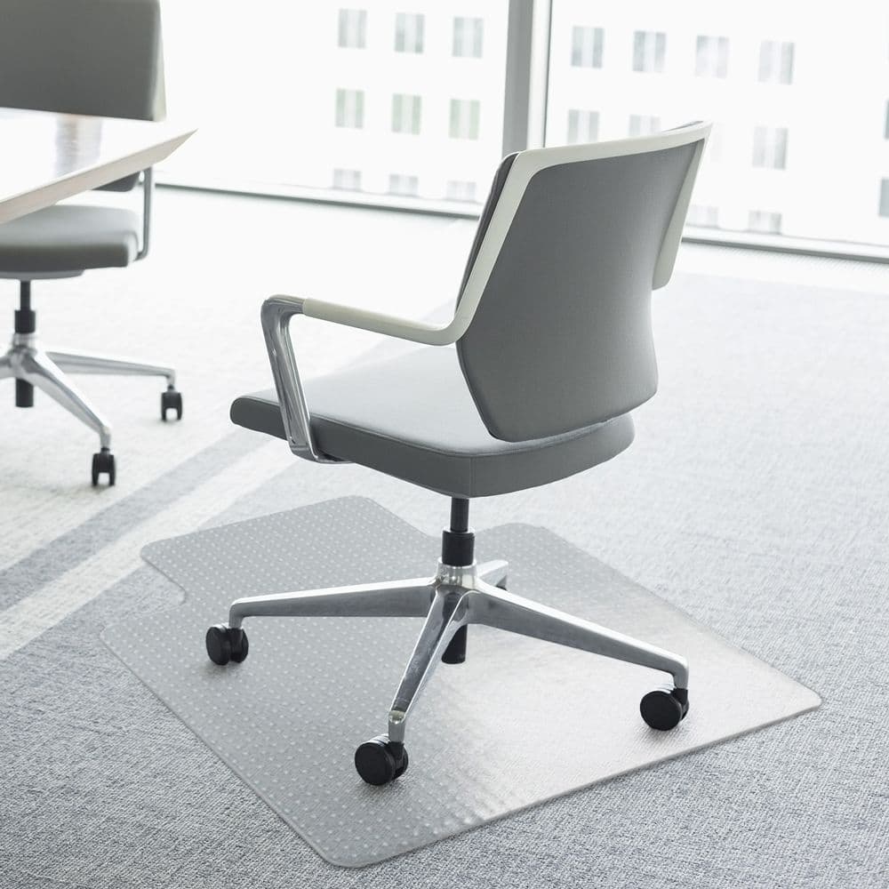 image-Office Carpet Protector Chair Mat Spike Non Slip Chairmat Frosted HOMCOM