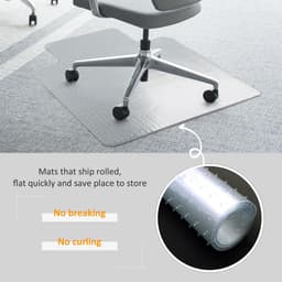 image-Office Carpet Protector Chair Mat Spike Non Slip Chairmat Frosted HOMCOM