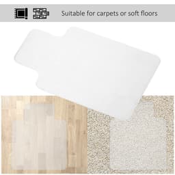 image-Office Carpet Protector Chair Mat Spike Non Slip Chairmat Frosted HOMCOM