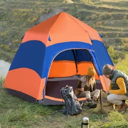 image-4 Person Pop Up Tent Camping Festival Hiking Shelter Family Portable Outsunny