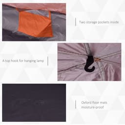 image-4 Person Pop Up Tent Camping Festival Hiking Shelter Family Portable Outsunny