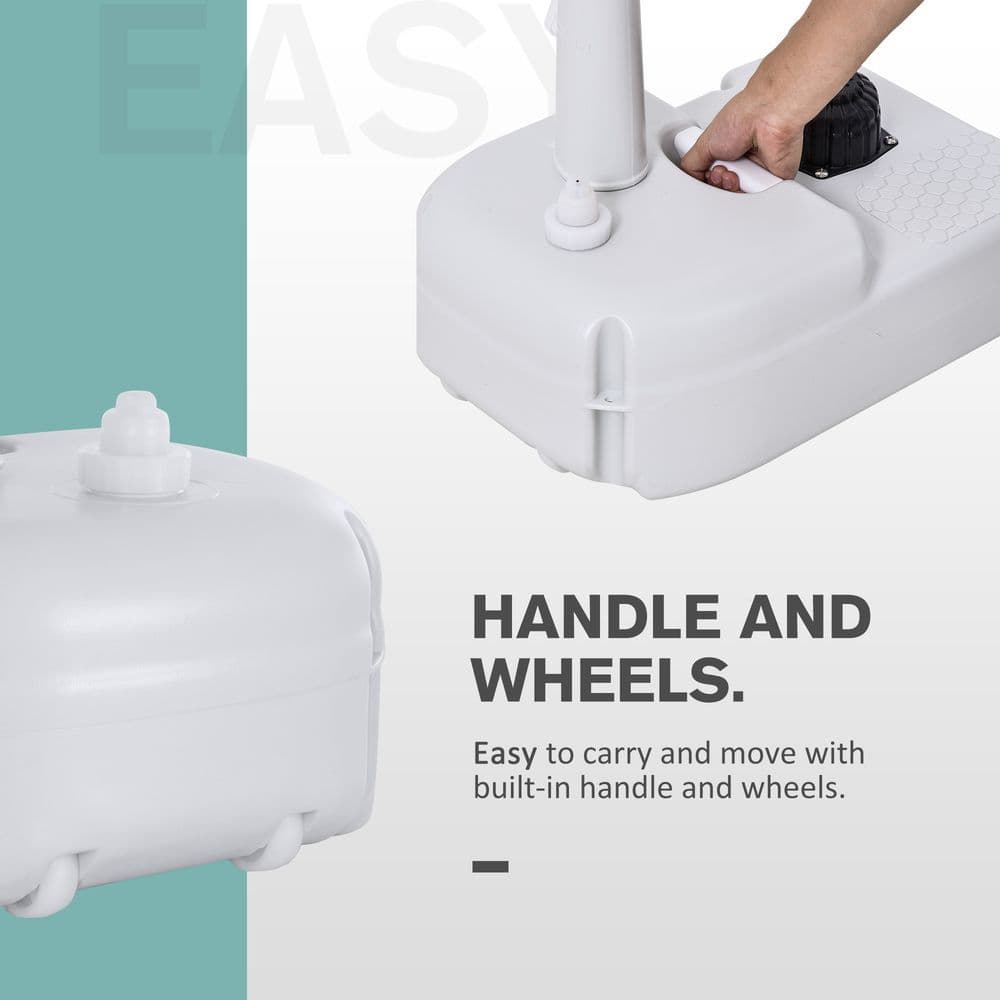 image-Portable Camping Sink with Towel Holder & Soap Dispenser Hand Wash Outsunny