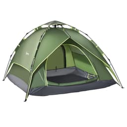 image-2 Man Pop Up Tent Camping Festival Hiking Family Travel Shelter Outsunny
