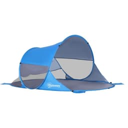 image-Portable Automatic Pop Up Beach Tent Outdoor Camp Shelter Blue Outsunny