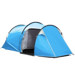 image-3 Man Camping Tent w/ 2 Rooms Porch Vents Rainfly Weather-Resistant Outsunny