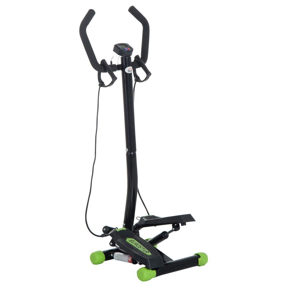 image-Stepper Step Machine w/ Resistance Bands Fitness Exercise Workout HOMCOM