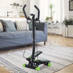 image-Stepper Step Machine w/ Resistance Bands Fitness Exercise Workout HOMCOM