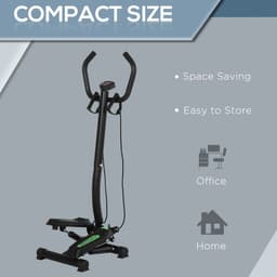 image-Stepper Step Machine w/ Resistance Bands Fitness Exercise Workout HOMCOM